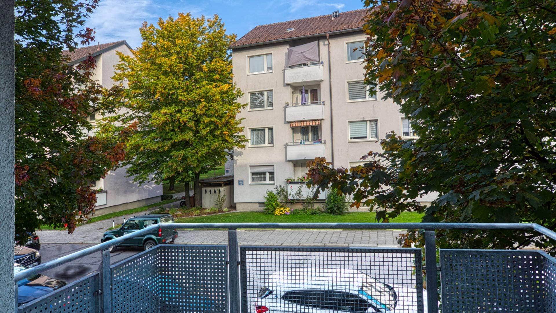 Blick vom Balkon