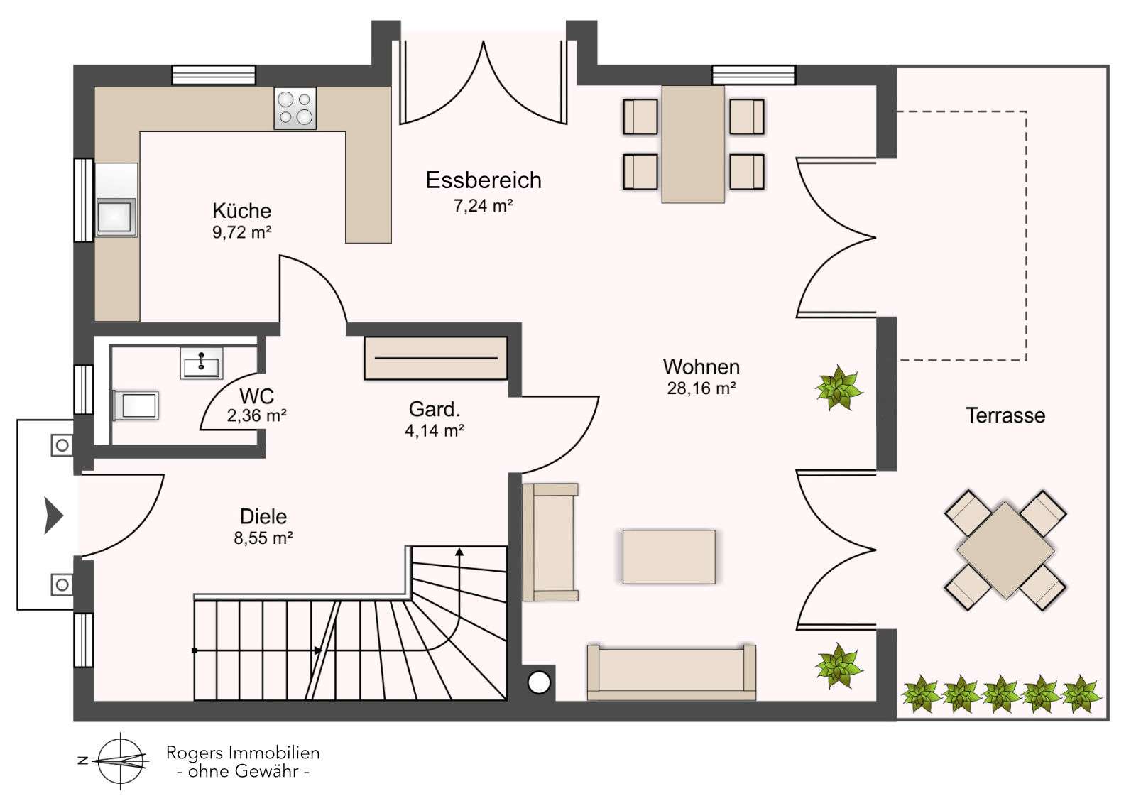 Grundriss: Erdgeschoss