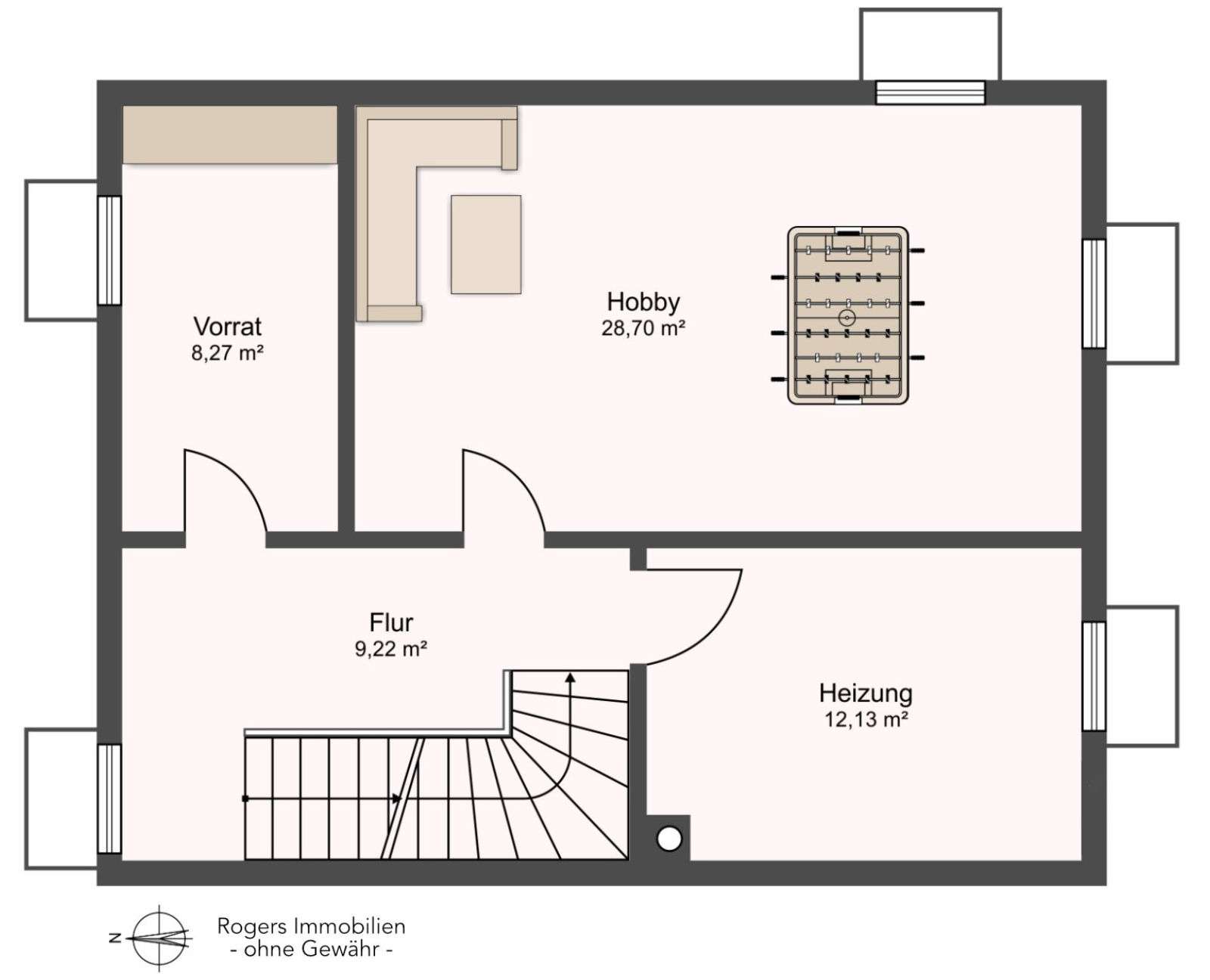 Grundriss: Untergeschoss