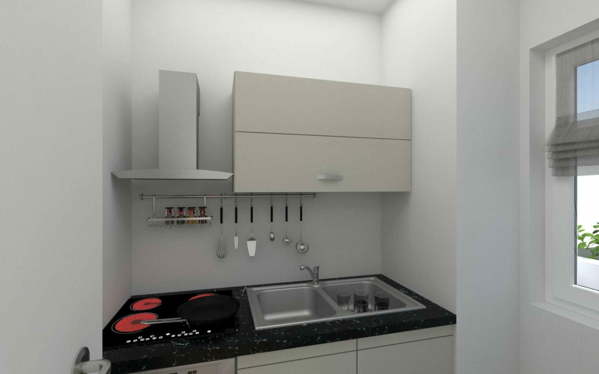 Inspiration für Küche Wenn gewünscht, können Sie die Küche zum Wohnzimmer öffnen und somit erweitern
