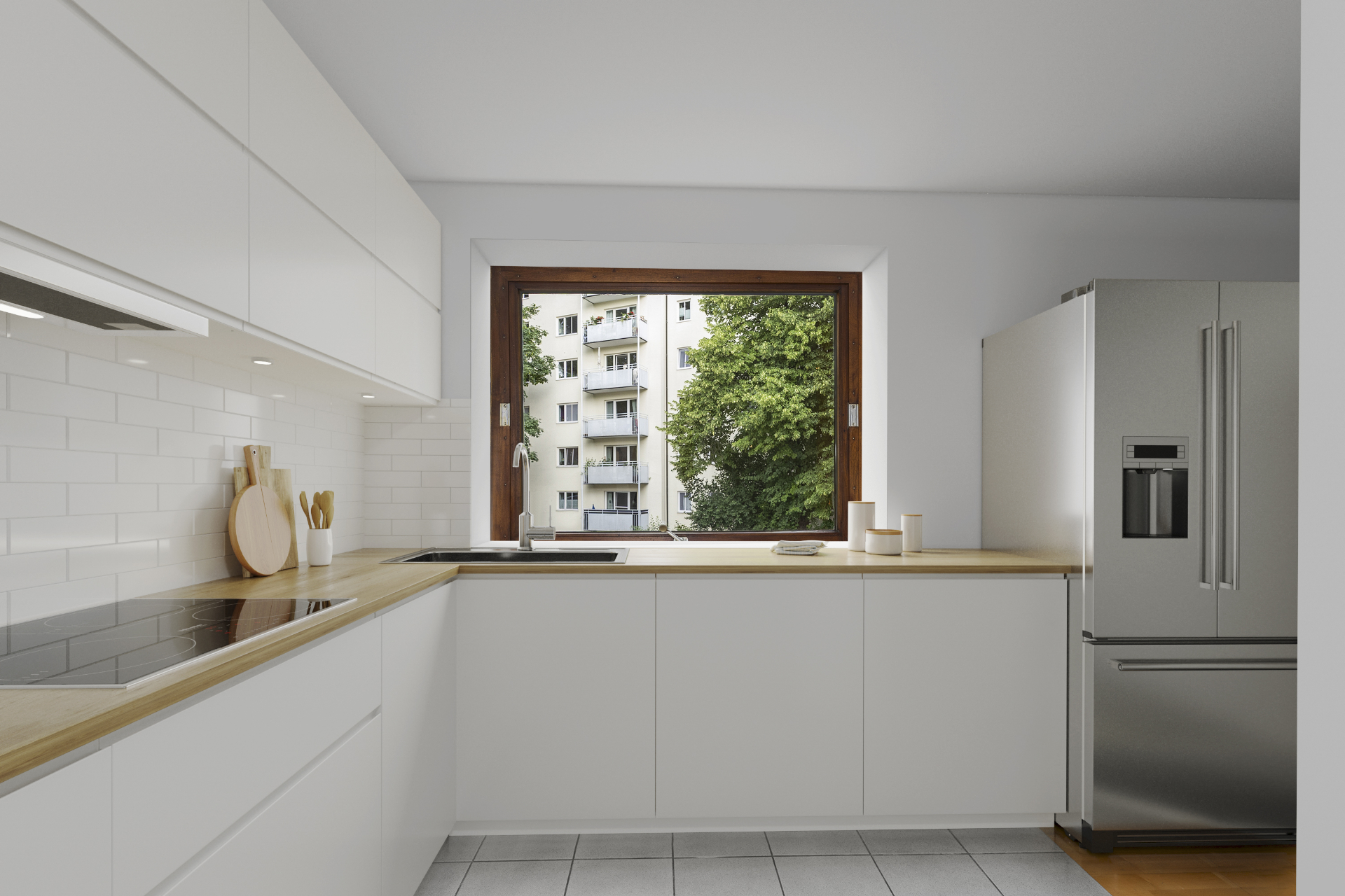 Offene Küche mit Einbauküche inkl. Elektrogeräte