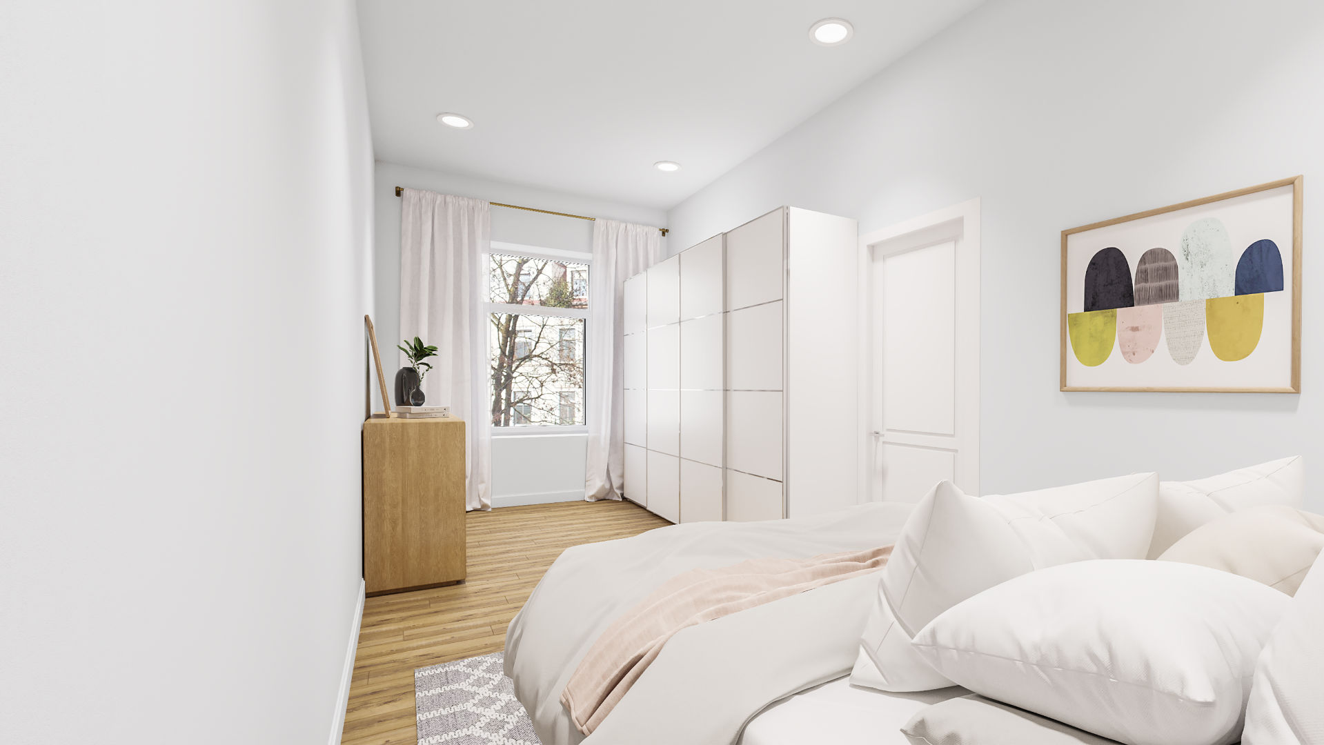 Gut geschnittenes Schlafzimmer