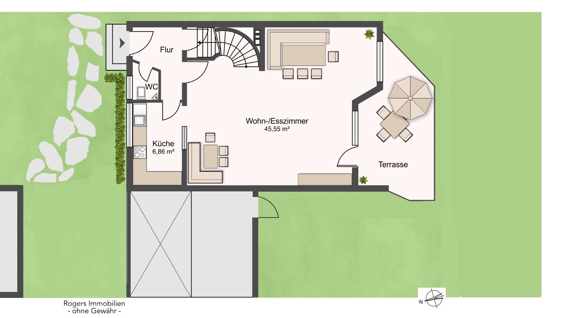 Grundrisse, die dem derzeitigen Stand entsprechen