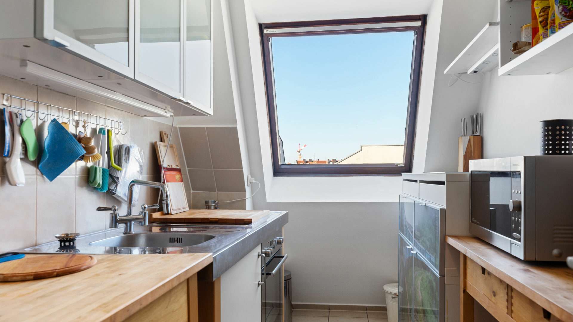 Blick in die separate Küche