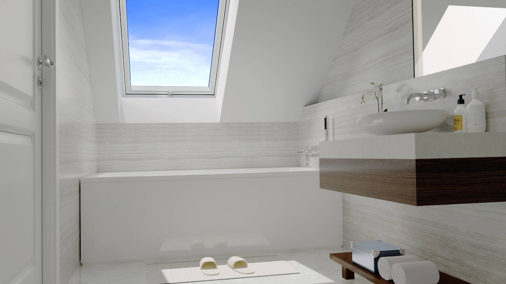 Hochwertiges Bad mit Fenster