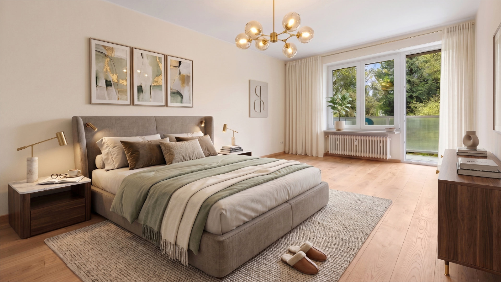 Großzügiges Schlafzimmer – Inspiration für die Einrichtung